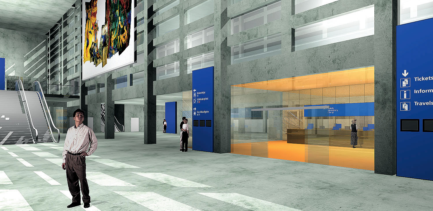 Visualisierung Bahnhofshalle (UG)